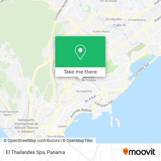 El Thailandes Spa map