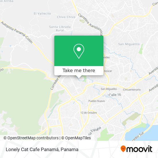 Mapa de Lonely Cat Cafe Panamá