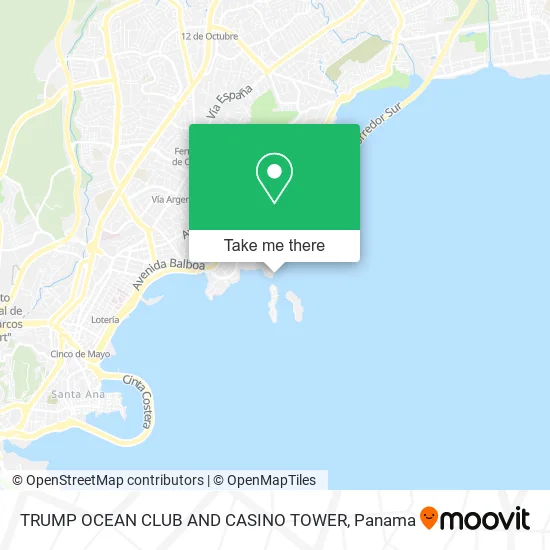 Mapa de TRUMP OCEAN CLUB AND CASINO TOWER