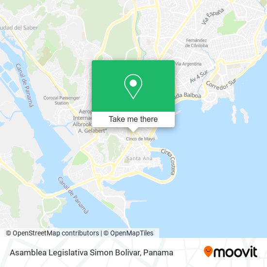 Asamblea Legislativa Simon Bolivar map
