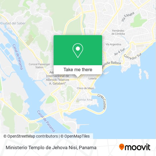 Ministerio Templo de Jehova Nisi map