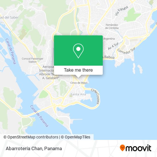 Mapa de Abarrotería Chan