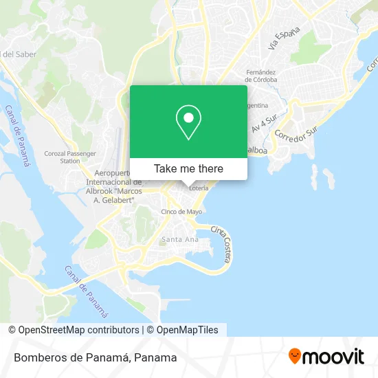 Bomberos de Panamá map