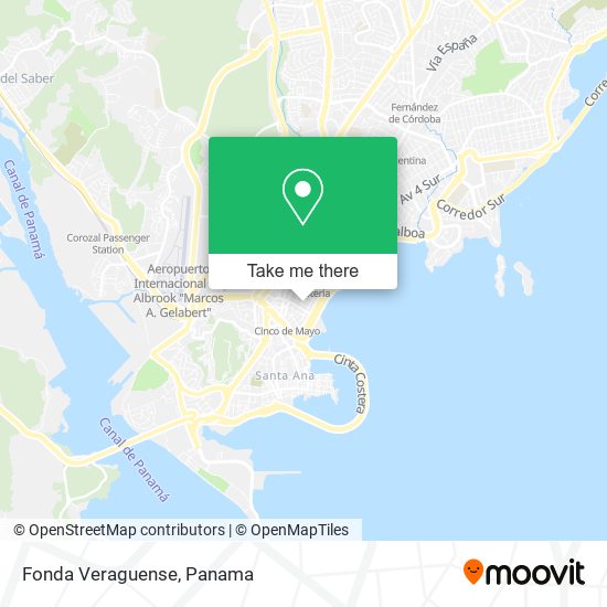 Fonda Veraguense map