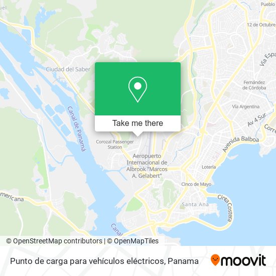 Mapa de Punto de carga para vehículos eléctricos