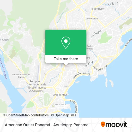 American Outlet Panamá - Aoutletpty map
