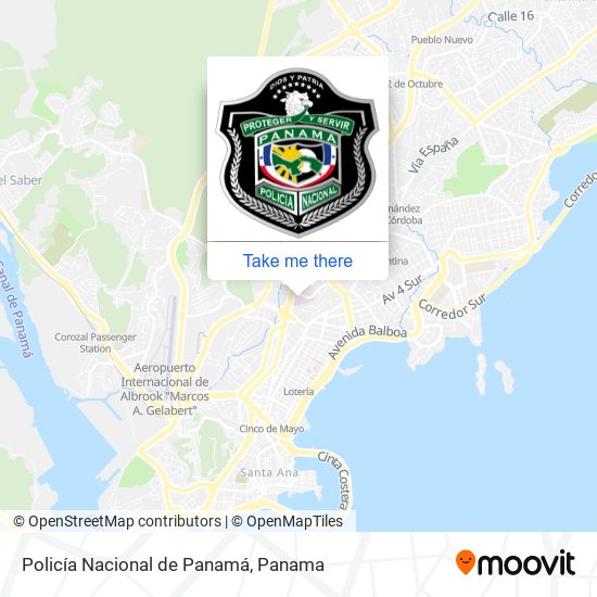 Policía Nacional de Panamá map