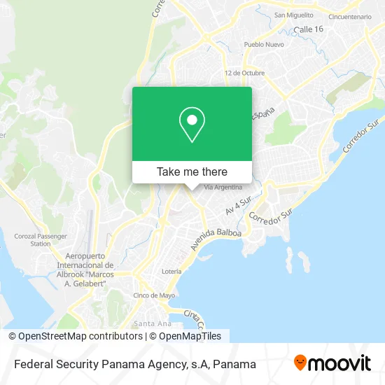 Mapa de Federal Security Panama Agency, s.A