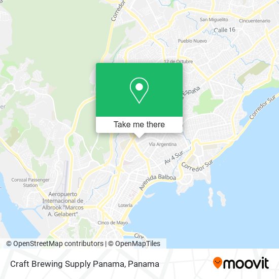 Craft Brewing Supply Panama map