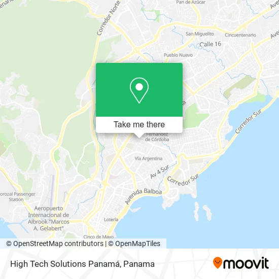 Mapa de High Tech Solutions Panamá