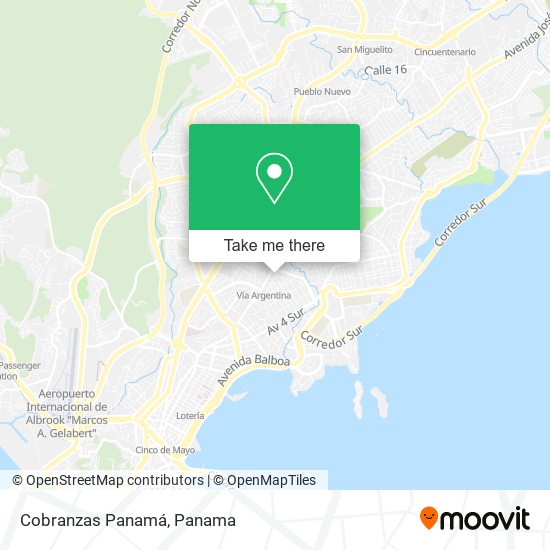 Cobranzas Panamá map