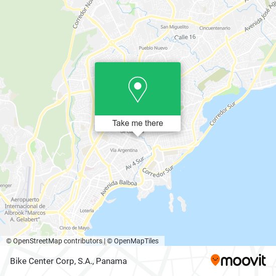 Mapa de Bike Center Corp, S.A.