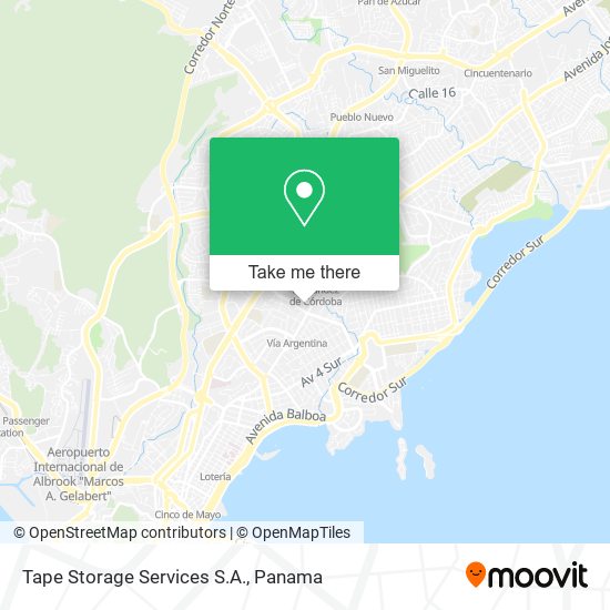 Mapa de Tape Storage Services S.A.