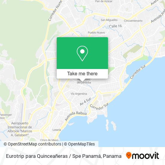 Eurotrip para Quinceañeras / Spe Panamá map