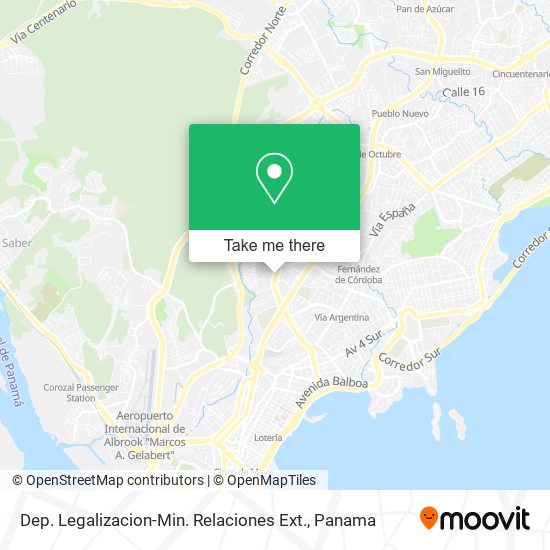 Dep. Legalizacion-Min. Relaciones Ext. map