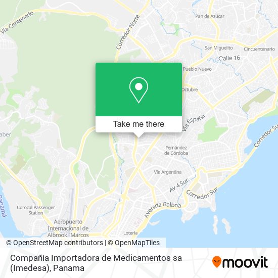 Compañía Importadora de Medicamentos sa (Imedesa) map