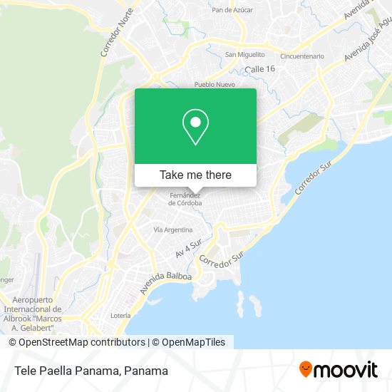 Tele Paella Panama map