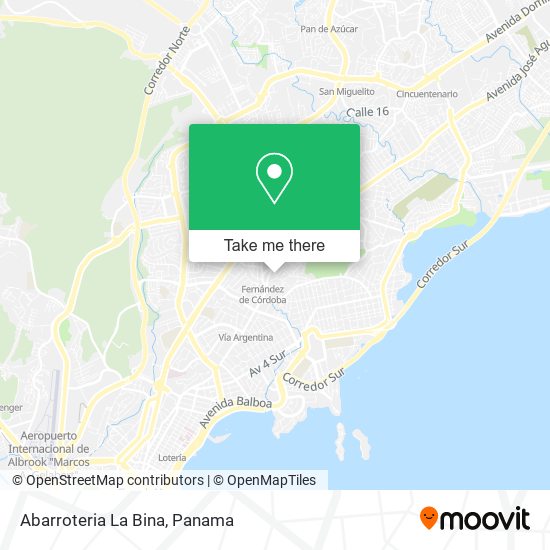 Abarroteria La Bina map