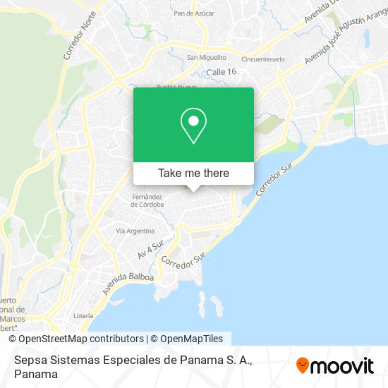 Sepsa Sistemas Especiales de Panama S. A. map