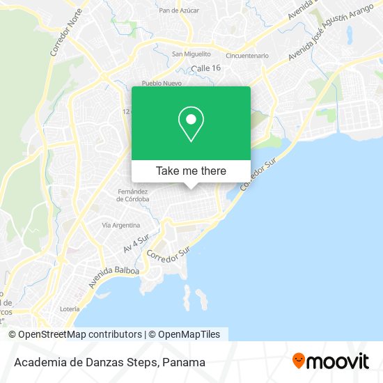 Academia de Danzas Steps map