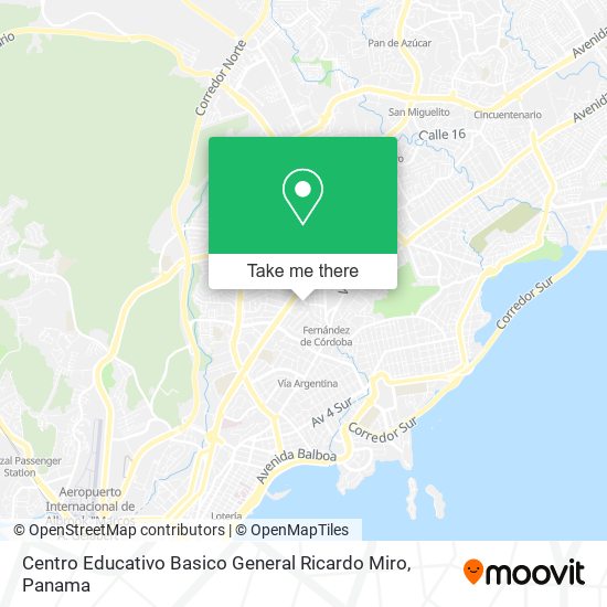 Centro Educativo Basico General Ricardo Miro map