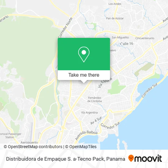Distribuidora de Empaque S. a-Tecno Pack map