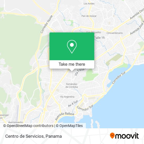 Centro de Servicios map