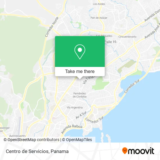 Mapa de Centro de Servicios
