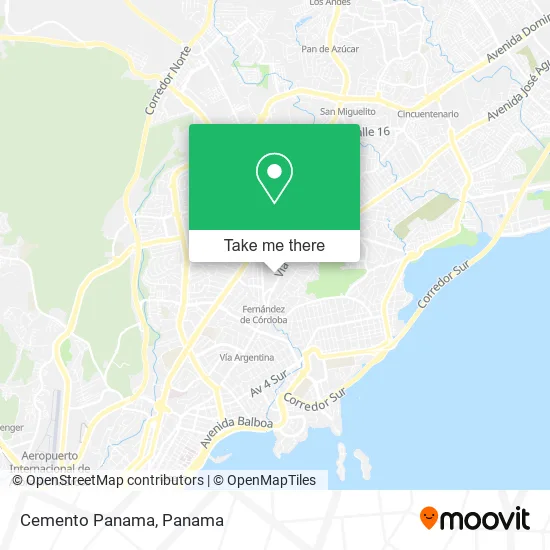 Cemento Panama map