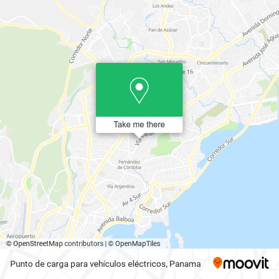 Mapa de Punto de carga para vehículos eléctricos