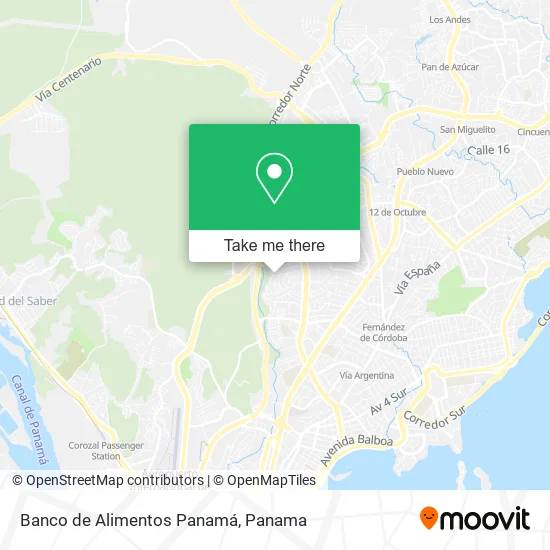 Banco de Alimentos Panamá map