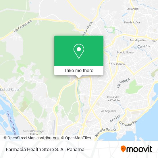 Farmacia Health Store S. A. map