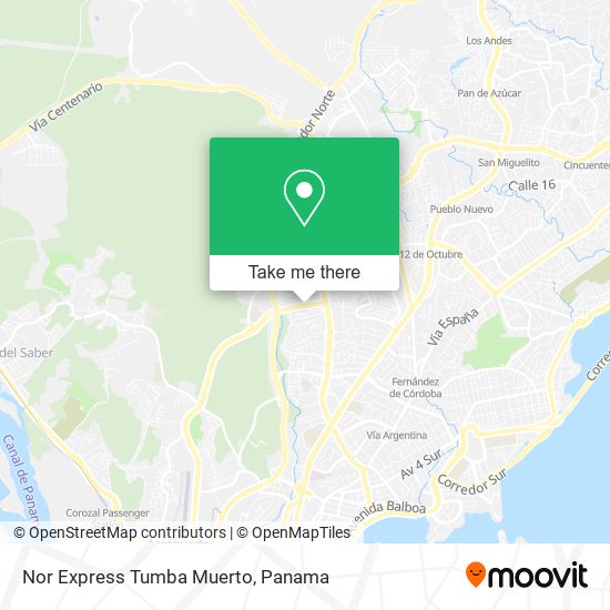 Nor Express Tumba Muerto map