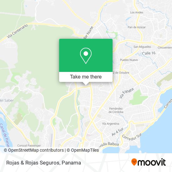 Mapa de Rojas & Rojas Seguros