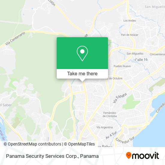 Mapa de Panama Security Services Corp.