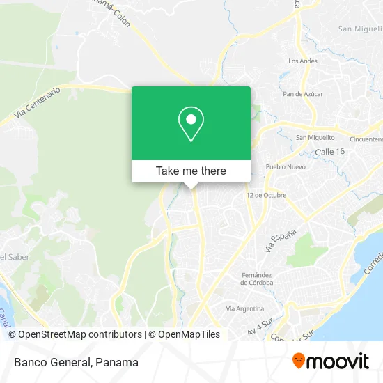 Banco General map