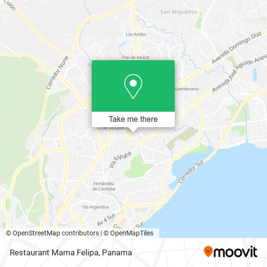 Restaurant Mama Felipa map