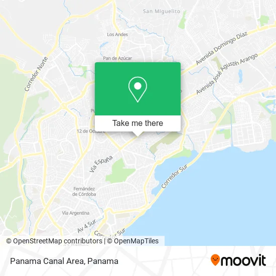 Panama Canal Area map