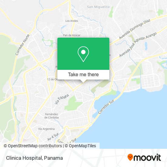 Clinica Hospital map