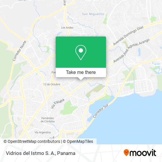 Vidrios del Istmo S. A. map