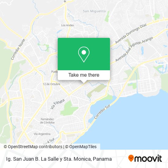 Mapa de Ig. San Juan B. La Salle y Sta. Monica