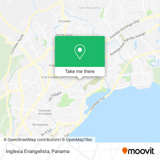Inglesia Evangelista map