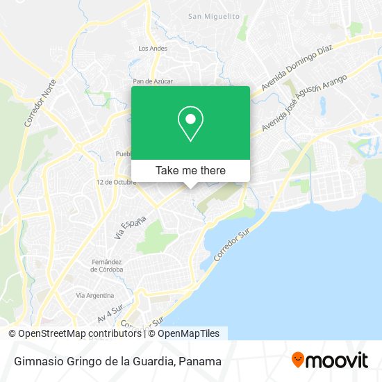 Gimnasio Gringo de la Guardia map