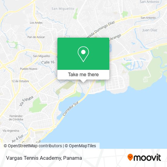 Vargas Tennis Academy map