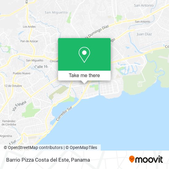 Barrio Pizza Costa del Este map