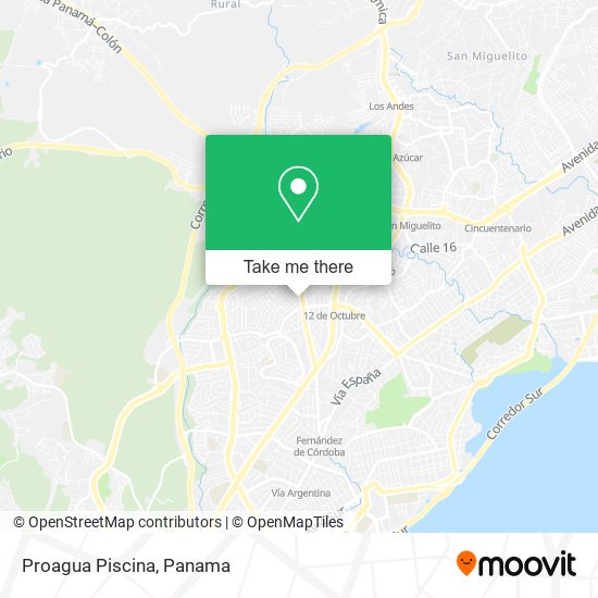 Proagua Piscina map
