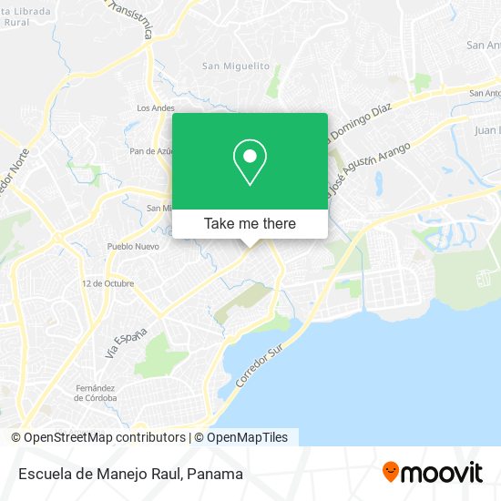 Escuela de Manejo Raul map