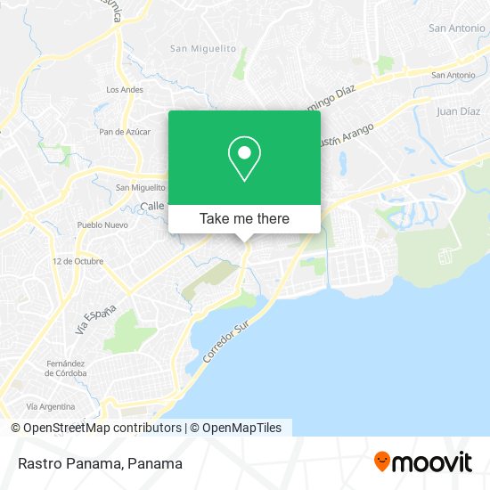 Rastro Panama map