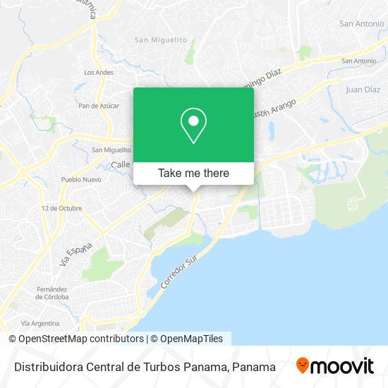 Distribuidora Central de Turbos Panama map
