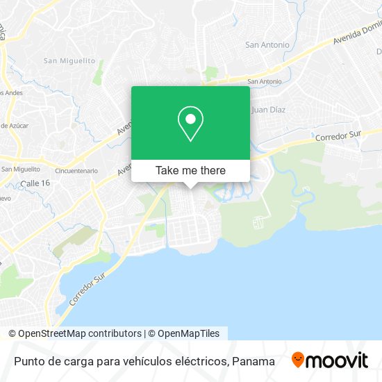 Punto de carga para vehículos eléctricos map